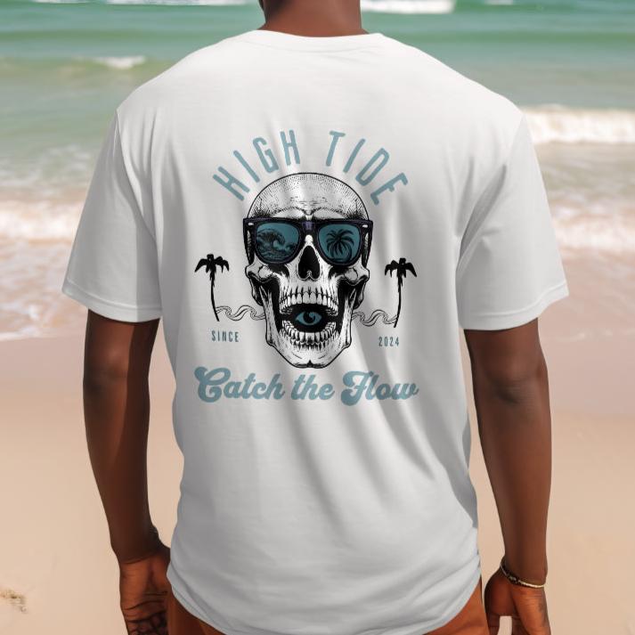 High Tide Skull and Beach t-shirt