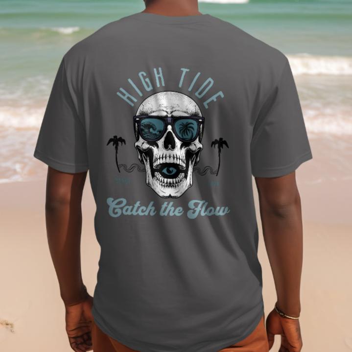 High Tide Skull and Beach t-shirt